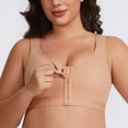 thumbnail image 6 of MELENECA Female Front Closure Wirefree Posture Bra for Women Cappuccino 36D, 6 of 6