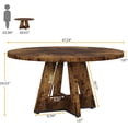 thumbnail image 3 of 47" Round Dining Table for 4, Wooden Farmhouse Kitchen Table, Sturdy Dinner Table for Family Meals & Gatherings, 3 of 6