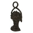 thumbnail image 3 of Rustic Cast Iron Flowers In Basket Vase Decorative Door Stopper Or Wall Decor, 3 of 10