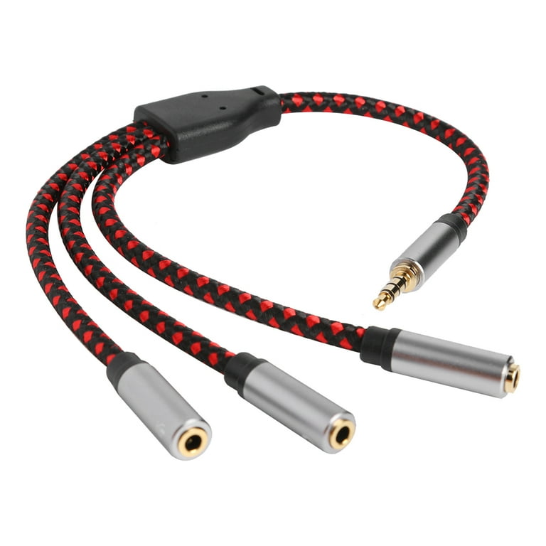 3.5mm Audio Splitter Jack Plug Male to Aux Female Microphone