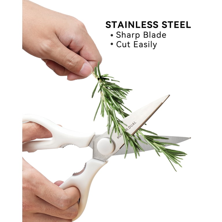 NULAS Heavy Duty Kitchen Scissors Come-Apart Design Cream photo 4