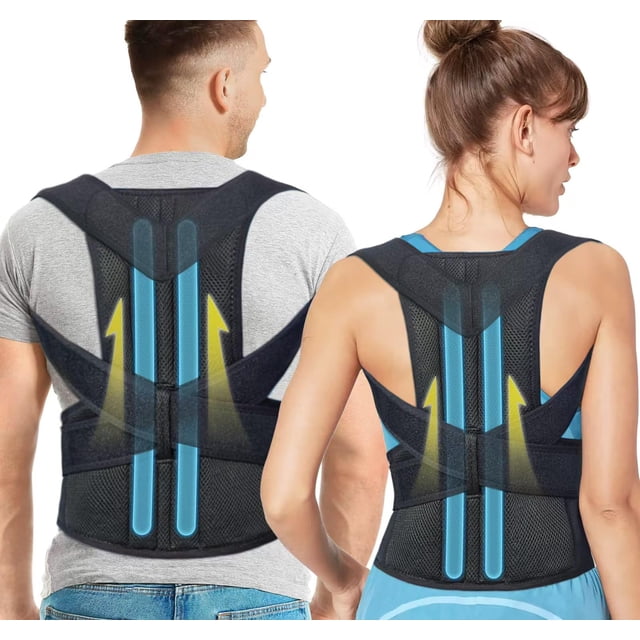 Corrector de postura para la espalda para mujeres y hombres, soporte lumbar para la espalda, soporte de postura para hombros para mejorar la postura y aliviar el dolor de espalda.