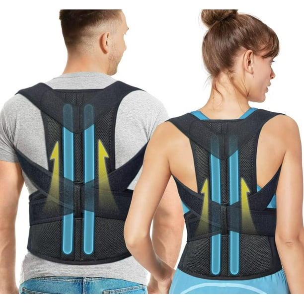 Corrector de postura para la espalda para mujeres y hombres, soporte lumbar para la espalda, soporte de postura para hombros para mejorar la postura y aliviar el dolor de espalda.