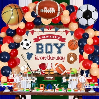 Sports Theme Birthday Decorations, Sports Colorful Balloons Garland Arch  Birthday Backdrop Soccer Baseball Foil Balloons for Sports Party Boys  Sports