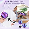 thumbnail image 2 of Water Bottle Premium Stainless Steel Wine Glass with  , 14oz Capacity ,Double Wall Insulated Unbreakable Goblets| with Removable,Non-Slip Base for Friendship Birthday Party Supplies Outdoor barbecue, 2 of 7