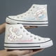 thumbnail image 5 of Zapatos de lona Kawaii Cinnamoroll Kawaii Sanrio 2024, zapatos casuales de moda con dibujos animados de estudiantes japoneses, zapatos deportivos de caña alta para niñas lindas, 5 of 5