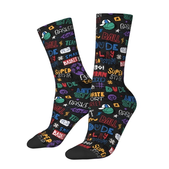 Vsdgher Basketball Crew Socks for Men & Women, Breathable Casual Athletic Ankle Socks