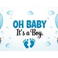 thumbnail image 4 of LUUFILx Oh Baby Boy Banner Newborn Event Backdrop Baby Shower Gender Reveal Party Supplies Decorations Photo Props Celebration Photographic Background, 4 of 8