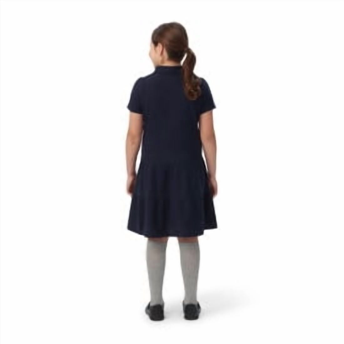 French Toast Girls Uniform Short Sleeve Ruffle Pique Polo Dress