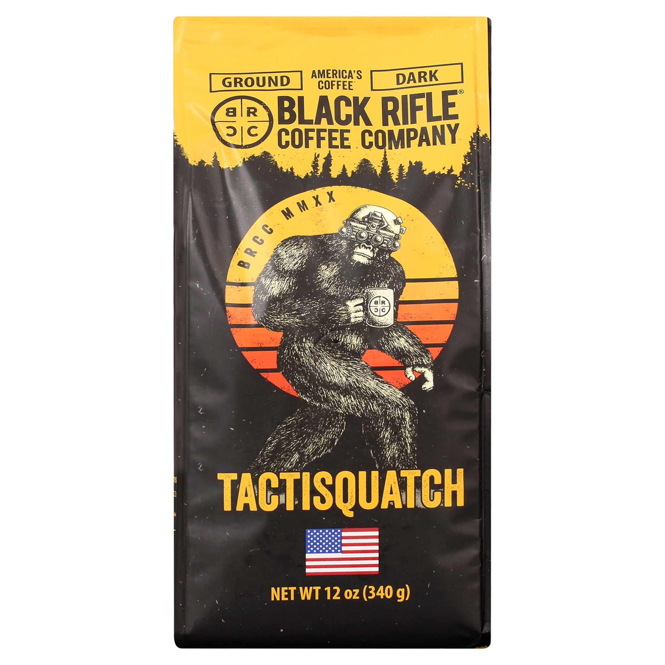 (6 pack) Black Rifle Coffee Tactisquatch, Dark Roast, Ground Coffee,12 oz