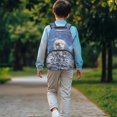 thumbnail image 3 of Pzuqiu Moon Wolf 17 Inch Kids Backpack for Boys Girls Ages 6-18 Elementary Middle School Adjustable Straps Large Capacity Schoolbag Breathable Back to School Daily Travel Use, 3 of 7