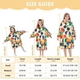thumbnail image 4 of FORMRS Wearable Blanket Hoodie with Sleeves for Kids Cozy Flannel Sweatshirt, Green Geometric, 4 of 7