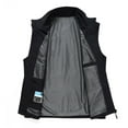 thumbnail image 3 of JUUYY Men's Lightweight Softshell Vest Outerwear Zip Up Stand Collar Outdoor Casual Solid Color Vest Coats Sleeveless Quick Dry Golf Vest Jacket Black XXXXL, 3 of 4