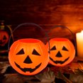 thumbnail image 3 of Cestas de calabaza de Halloween para Candy Hunt Tote Jack Lantern Pumpkin Barrel Decoraciones Kids Candy Jar Pumpkin Jar Juguetes JAMW Sencillez, 3 of 5