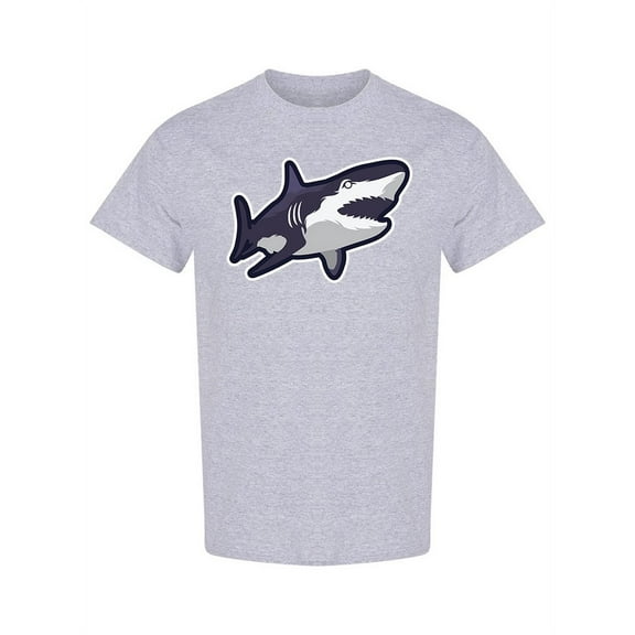Swimming Shark Design T-Shirt Men -Image by Shutterstock, Male Medium