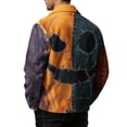 thumbnail image 6 of GrmtClth Autumn Mens Halloween Black Cat Pumpkin Overshirt Jacket Long Sleeve Snap Buttons Loose Cut Halloween Casual Street Outerwear Dark Gray M, 6 of 6