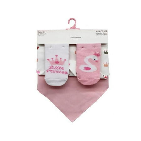 Marilyn Monroe Baby Sock & Bandana Bib Set in Princess Design - Pack of 16 - 4 Piece