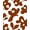 Brown, Pattern 8, variant on ODIKA 4'x6' Machine Washable Non-Slip Area Rug, Rustic Interlocking Spotted with Asymmetric Borders and Natural Motifs High Traffic Rug, Brown, 313137