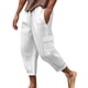 thumbnail image 1 of Pantalones largos para hombre, holgados, con cordón ajustable, cintura elástica, multibolsillos, informales, tipo cargo, 1 of 5