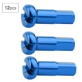 thumbnail image 2 of Accesorios de ciclismo duraderos, juego de 12 tapas de radios de aluminio 7075 azules para bicicletas de montaña, 2 of 8