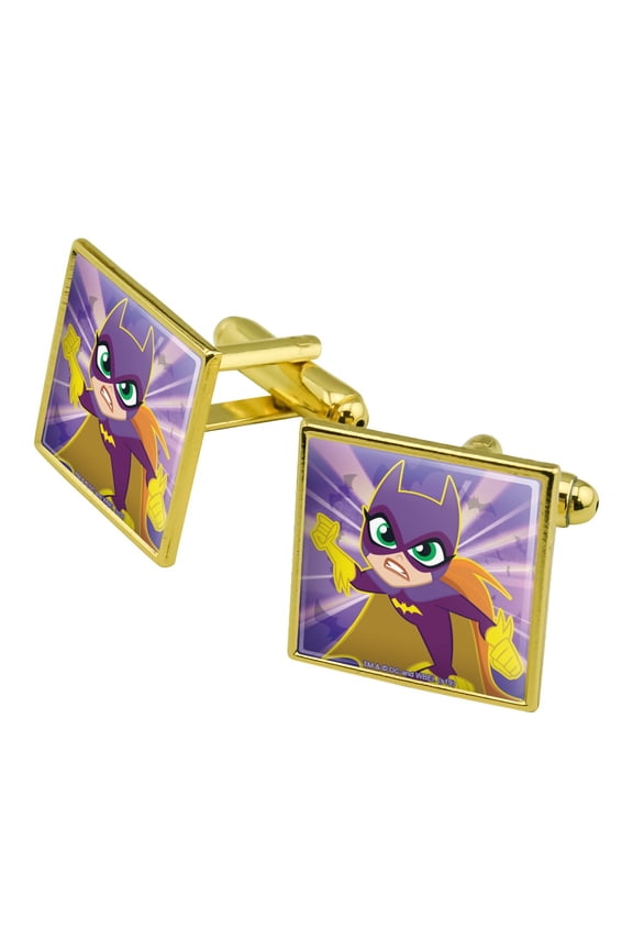 DC Super Hero Girls Batgirl Square Cufflink Set - Silver or Gold