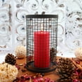 thumbnail image 7 of Hosley Large Candle Holder - Black Pillar Candle Cover/Sleeve, 9.75" High, Metal Rustic Farmhouse Decor, Candle Shade for Spa Aromatherapy, Weddings, Home Office, Candle Garden, 7 of 7