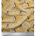 thumbnail image 1 of Soimoi Crepe Silk Fabric Floral & Penguin Ocean Decor Fabric Printed Yard 42 Inch Wide, 1 of 3