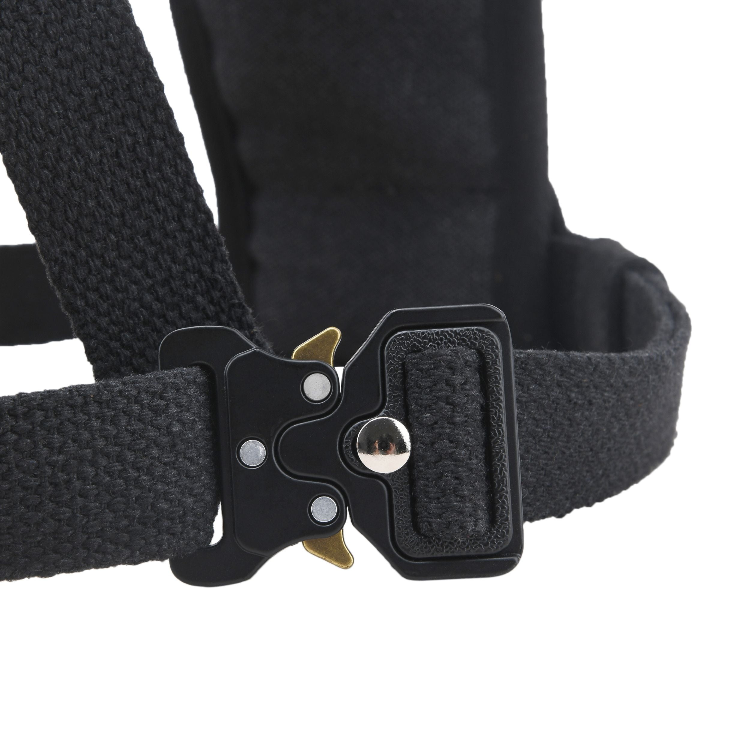 Black Canvas Leather Shooting Right Shoulder Recoil Pad , Shoulder Shield Protection for Right Chest