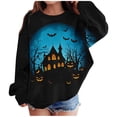 thumbnail image 2 of ersvoioy Kids Halloween Sweatshirt Long Sleeve Crewneck Girls Print Pullover Cute Top Holiday Size 1-13 Years, 2 of 4