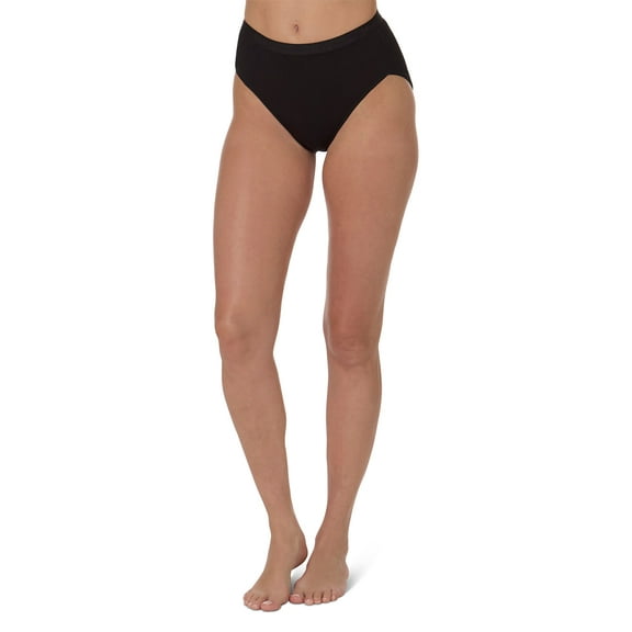 MeMoi Women's 3 Pair Pack Ribbed Briefs - Womens - Female, 7-L, Black