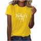 thumbnail image 2 of Fiudx Camisas de Mujer Tops con Estampado de Moda para Mujer, Blusa de Manga Corta con Cuello Redondo, Camisetas, 2 of 4