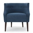 thumbnail image 2 of Accent Club Chair- Curved Barrel Back- Button Tufted- Navy Blue Fabric, 2 of 5
