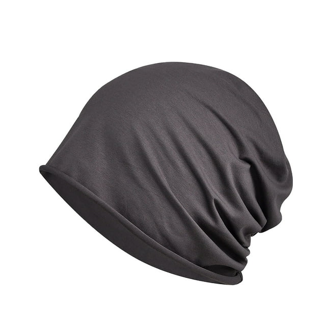 Womens Solid Color Elastic Single Layer Hat Hood Night Cap Head Guard Night Cap