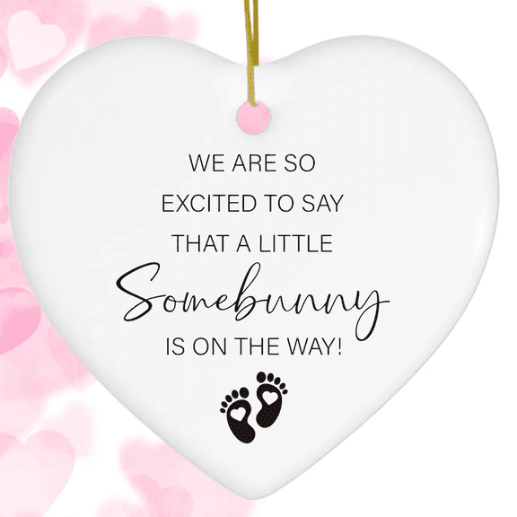 Ceramic Newborn Hanging Keepsake, Meaningful Baby Shower Gift for Expecting Parents, Adorable Nursery Decor from Family Friends