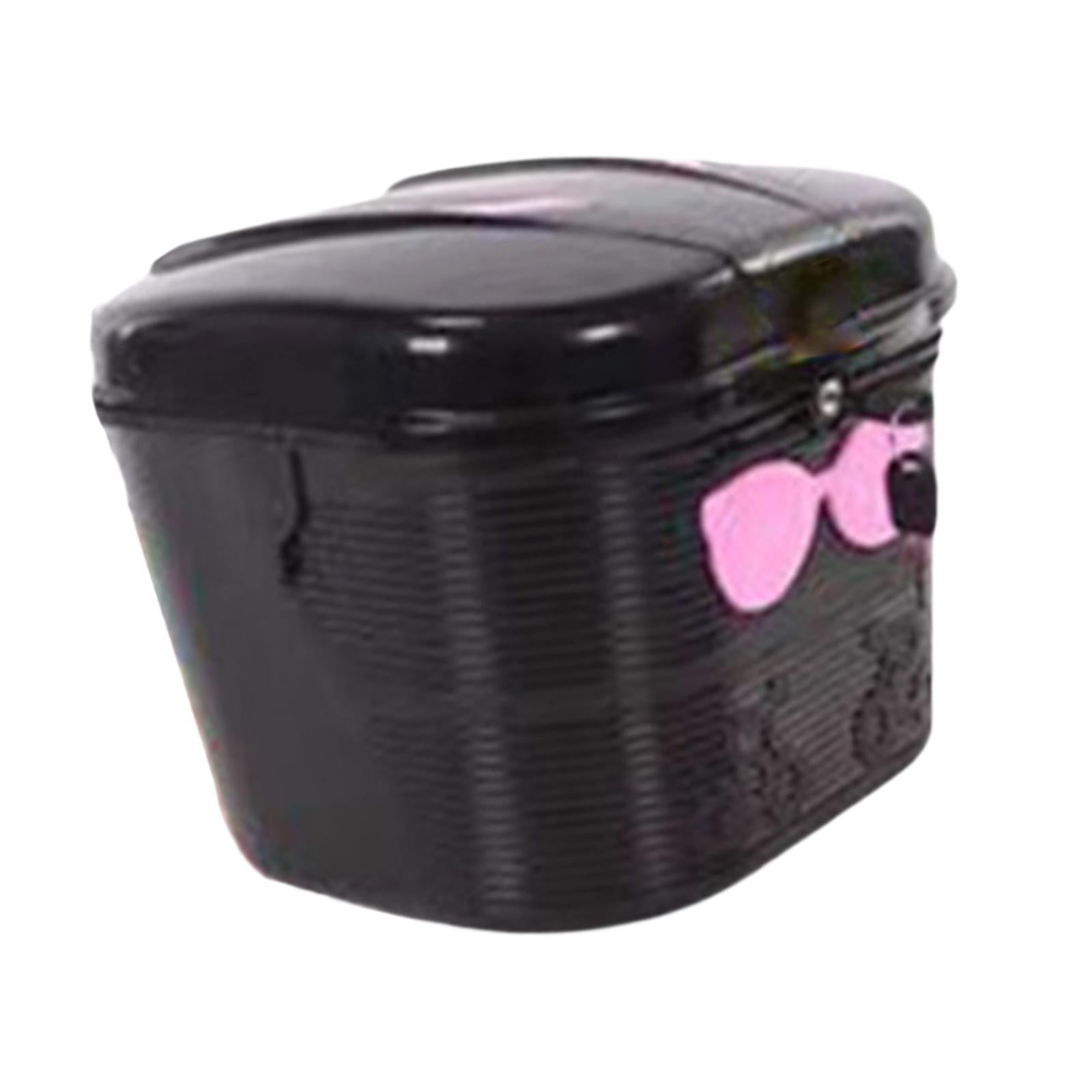 harayaa E Bike Front Basket Bicycle Cargo Rack Lock Design Large Capacity Portable Water Black and Pink