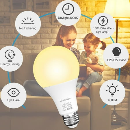 

LED Light Bulbs 50W 90W 150W Watt Equivalent Bright Cool Daylight E26 A19 A21