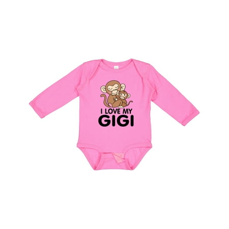 

Inktastic I Love My Gigi Gift Baby Boy or Baby Girl Long Sleeve Bodysuit