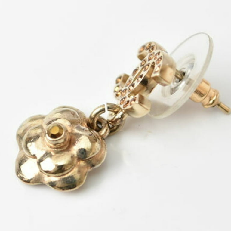 Chanel Camellia Earrings - 41 For Sale on 1stDibs