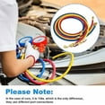 thumbnail image 5 of 29986 Refrigeration Hoses with Ball Valves Replacement Hvac Hose Low Loss R410A, Plus II 1/4" Charging Hoses, 72in Length - 3 Pack (Blue Yellow Red)$$Tools & Hardware Other, 5 of 7