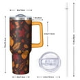 thumbnail image 3 of 1pc Thanksgiving - 1 40oz Tumbler with Straw & Handle - Insulated Stainless Steel Cup | Holiday Gift for Man Women (Christmas, Valentine's, Birthday), 3 of 5