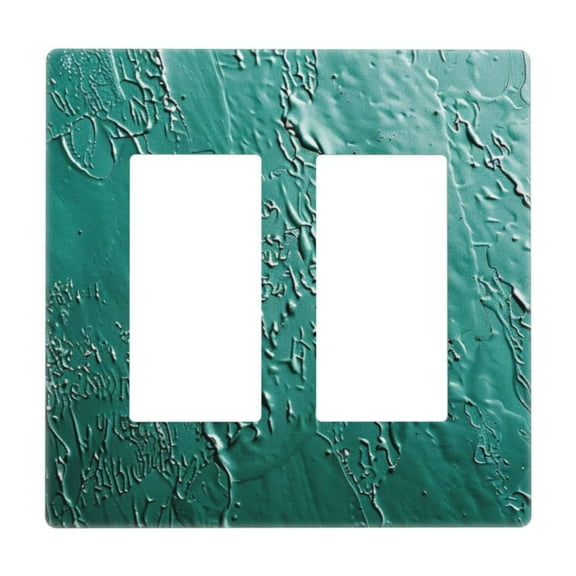 Green Pattern Light Switch Cover Decorative Switch Plates and Outlet Covers Wall Plate for Electrical Kitchen Home Office Art Decor Standard Size