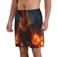 thumbnail image 2 of KLL Candle Shepherd Dog Men's Casual Summer Beach Shorts Hawaiian Shorts with Pockets-Large, 2 of 5