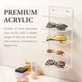 thumbnail image 5 of 5 Tier Premium Clear Acrylic Sunglasses Holder Rack, Wall Mounted Eye Glasses Shelf or Tabletop Display Stand, Retail Eyewear Showcase Storage Organizer, 5 of 7
