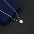 thumbnail image 6 of Rosec Jewels Lab Grown Diamond Cocktail Necklace for Women - Round Pendant with Chain (2 Carat, EF-VS Quality), 925 Sterling Silver, 6 of 8