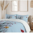 thumbnail image 6 of Ambesonne Love Duvet Cover Sets, Tree Blossom Love Birds Art, 2-Queen, Pale Blue Multicolor, 6 of 7
