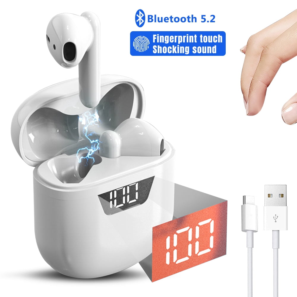 iPhone Bluetooth headset wireless Bluetooth earbuds stereo headset cordless sports headset Bluetooth in-ear headphones built-in microphone for Apple Airpods Android
