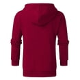 thumbnail image 4 of IYTR Mens Winter Jacket Fashion Utility Sweatshirt Tops Coat with Pocket Solid Color Long Sleeve Jacket Zipper Hooded Neck Watermelon Red S, 4 of 4