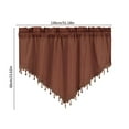 thumbnail image 5 of JVBTVB Triangular Valance Curtains Solid Color Short with Through Rod Easy Install Set of 3 Panels for Home Windows, 5 of 8