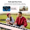 thumbnail image 3 of Piano digital TERENCE V30 Teclado ponderado de 88 teclas rosa, 3 of 8
