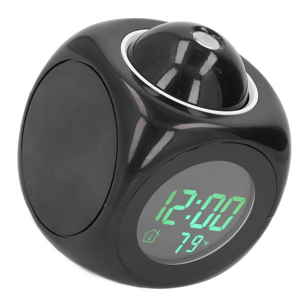 Proyector de Reloj Digital, Despertador de Proyeción de Pantalla Retroiluminada Multifuncional de lcd con cable USB para oficinas